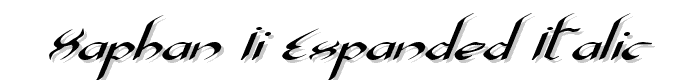 Xaphan II Expanded Italic font